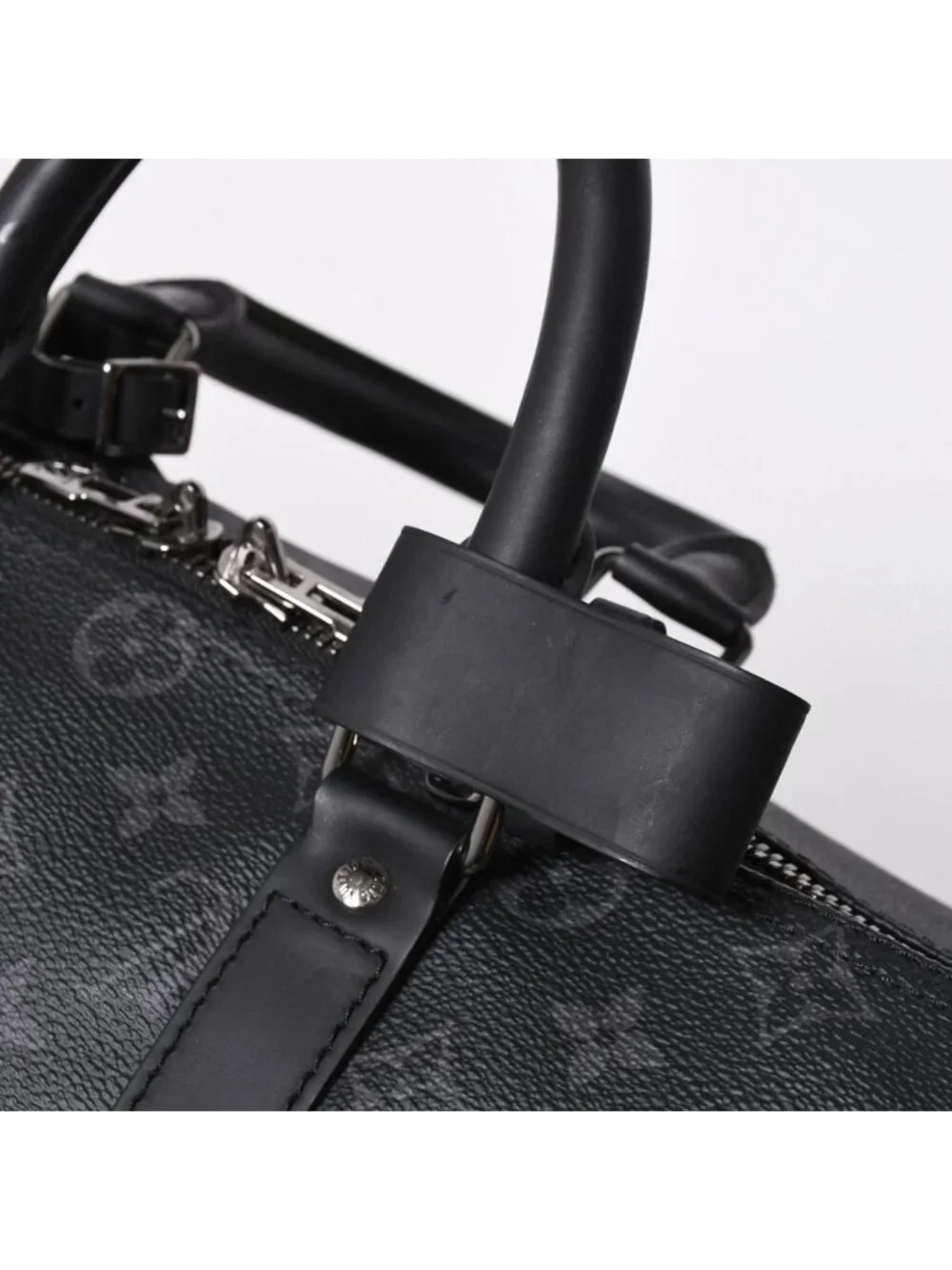 Louis Vuitton Keepall Bandouliere 45 Monogram Eclipse Canvas Black Leather